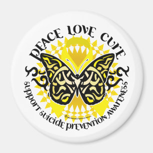 Selbstmord-Verhinderungs-Stammes- Schmetterling Magnet