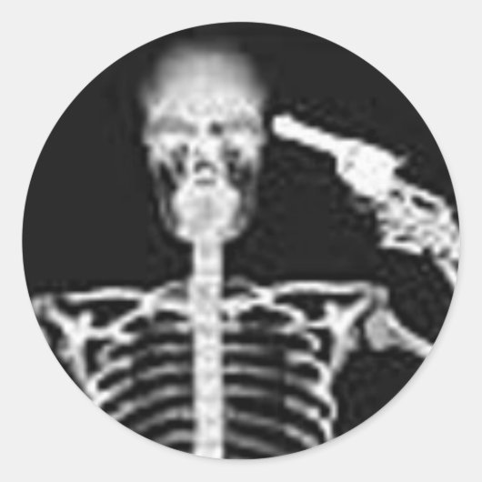 Selbstmordaufkleber Runder Aufkleber (Vorderseite)