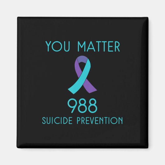 Selbstmordbewusstsein - 988 - Suizidprävention 988 Magnet (Vorne)