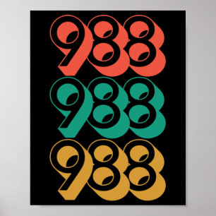 Selbstmordbewusstsein - 988 - Suizidprävention 988 Poster