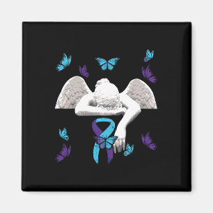 Selbstmordbewusstsein Angel Ribbon Butterfliegen Magnet
