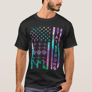 Selbstmordbewusstsein Bleibe deutliches amerikanis T-Shirt