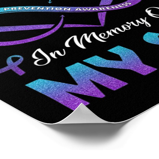 Selbstmordbewusstsein, das ich im Gedächtnis trage Poster (Ecke)