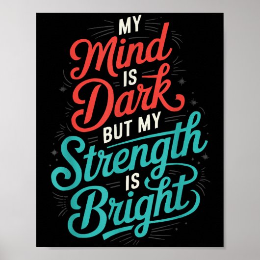 Selbstmordbewusstsein Depression Angst Geistesgesu Poster (Vorne)