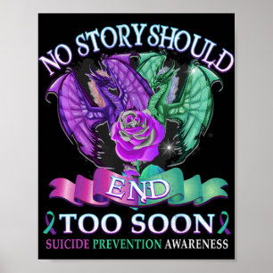 Selbstmordbewusstsein Drache keine Geschichte soll Poster