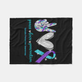 Selbstmordbewusstsein Friedensverhütung Liebe 1 Fleecedecke (Vorderseite (Horizontal))