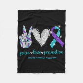 Selbstmordbewusstsein Friedensverhütung Liebe 1 Fleecedecke (Vorderseite)