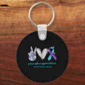 Selbstmordbewusstsein Friedensverhütung Liebe 1 Schlüsselanhänger (Vorderseite)