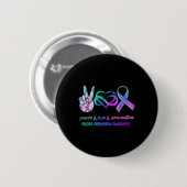 Selbstmordbewusstsein Friedensverhütung Liebe Button (Vorne & Hinten)