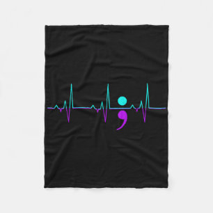 Selbstmordbewusstsein Heartbeat Unterstützung G Fleecedecke