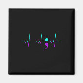 Selbstmordbewusstsein Heartbeat Unterstützung G Magnet (Vorne)