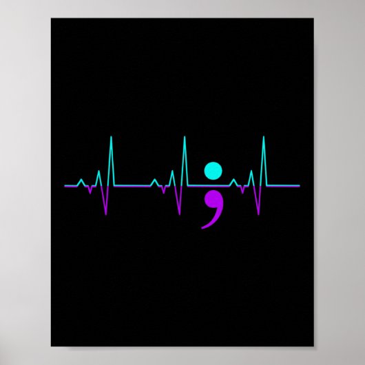 Selbstmordbewusstsein Heartbeat Unterstützung G Poster (Vorne)