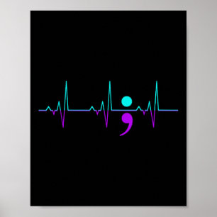 Selbstmordbewusstsein Heartbeat Unterstützung G Poster