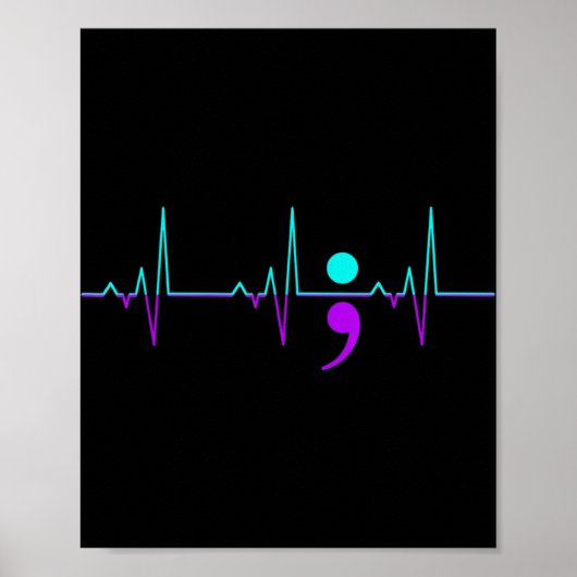 Selbstmordbewusstsein Heartbeat Unterstützung G Poster (Vorne)