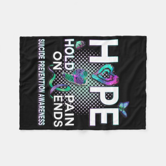 Selbstmordbewusstsein Hoffnung Akronym Halten an S Fleecedecke (Vorderseite (Horizontal))