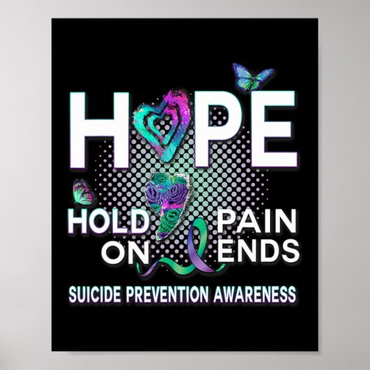Selbstmordbewusstsein Hoffnung Akronym Halten an S Poster (Vorne)