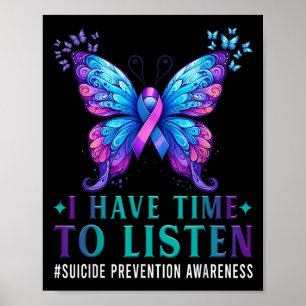 Selbstmordbewusstsein Ich habe Zeit zuzuhören Psyc Poster