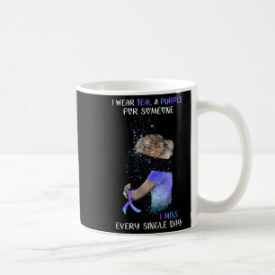 Selbstmordbewusstsein Ich trage Türkis & Purpur Fü Kaffeetasse
