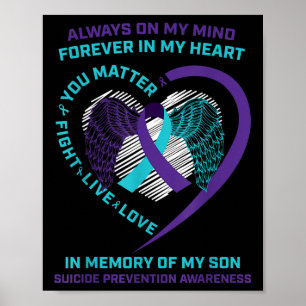 Selbstmordbewusstsein im Gedenken an meinen Sohn, Poster