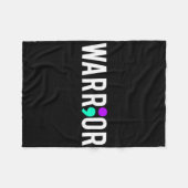 Selbstmordbewusstsein Krieger Design Geschenk für Fleecedecke (Vorderseite (Horizontal))