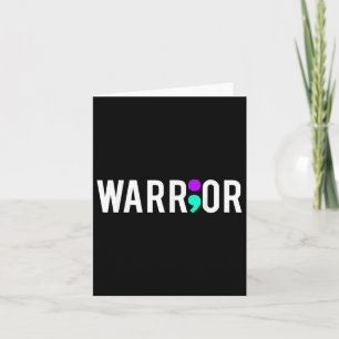 Selbstmordbewusstsein Krieger Design Geschenk für  Karte
