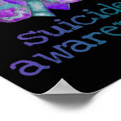 Selbstmordbewusstsein Lila Aquamariner Schmetterli Poster (Ecke)