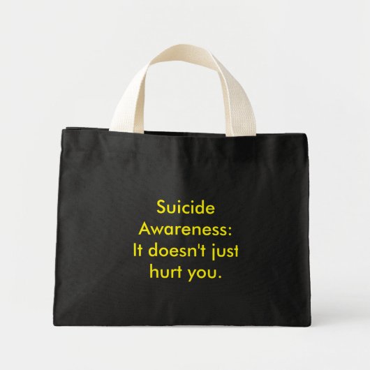 Selbstmordbewusstsein Mini Stoffbeutel (Vorne)
