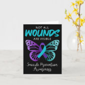 Selbstmordbewusstsein Nicht alle Wunden sind sicht Karte (Gelbe Blume)