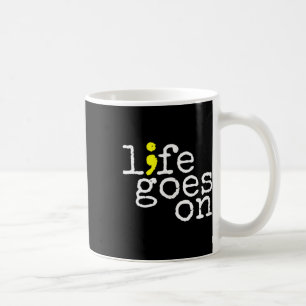 Selbstmordbewusstsein Positives Leben auf Semicolo Kaffeetasse