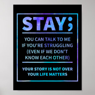 Selbstmordbewusstsein Prävention Semikolon Psychis Poster