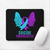 Selbstmordbewusstsein Ribbon Psychische Gesundheit Mousepad (Mit Mouse)