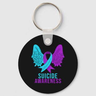 Selbstmordbewusstsein Ribbon Psychische Gesundheit Schlüsselanhänger