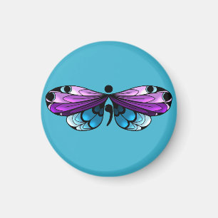 Selbstmordbewusstsein Schmetterling Semi-Colon Mag Magnet