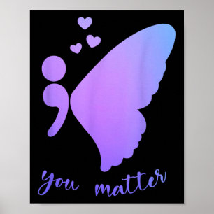 Selbstmordbewusstsein Schmetterlinge Selbstmordprä Poster