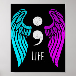 Selbstmordbewusstsein - Semi cole Life Angel Poster