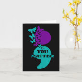 Selbstmordbewusstsein Semicolon You Problem Karte (Gelbe Blume)