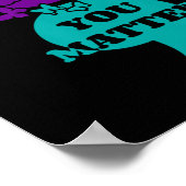 Selbstmordbewusstsein Semicolon You Problem Poster (Ecke)