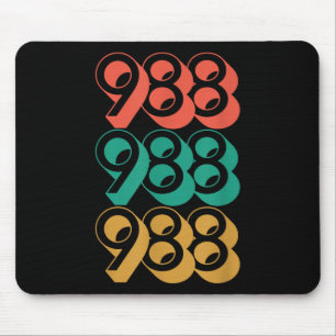 Selbstmordbewusstsein - Shirt 988 - Suizidpräventi Mousepad