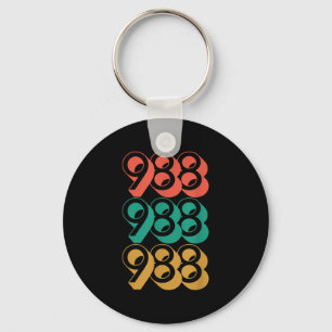 Selbstmordbewusstsein - Shirt 988 - Suizidpräventi Schlüsselanhänger