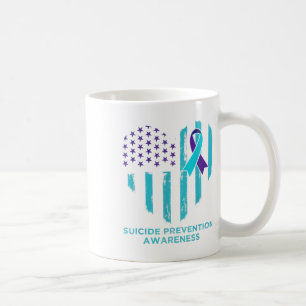 Selbstmordbewusstsein Shirt American Flag Ribbon M Kaffeetasse