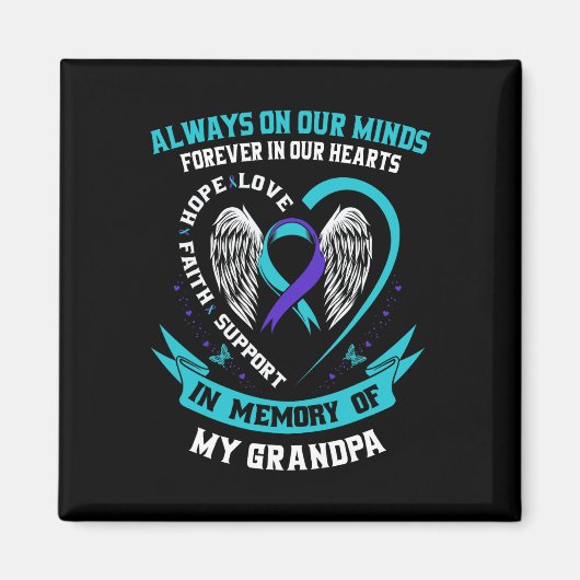 Selbstmordbewusstsein Shirt Großmutter Mütter Frau Magnet (Vorne)