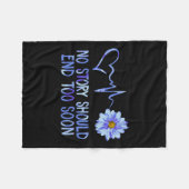 Selbstmordbewusstsein Sonnenblume Fleecedecke (Vorderseite (Horizontal))