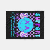 Selbstmordbewusstsein Teal & Lila Band Suprt G Fleecedecke (Vorderseite (Horizontal))