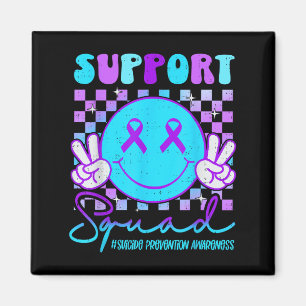 Selbstmordbewusstsein Teal- und violettes Band Sup Magnet