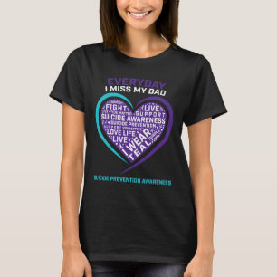 Selbstmordbewusstsein Vater Frauen Suizidpräventio T-Shirt