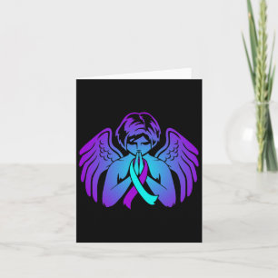 Selbstmordbewusstsein Wings Angel Ribbon Happy Sup Karte