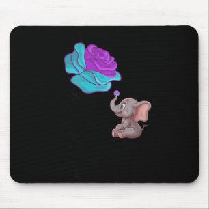 Selbstmordbewusstseins-Blumen-Elefant-Band-Grafik  Mousepad