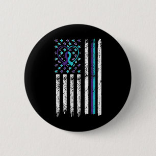 Selbstmordbewusstseinsflagge Angst Psychische Gesu Button