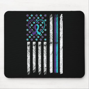 Selbstmordbewusstseinsflagge Angst Psychische Gesu Mousepad