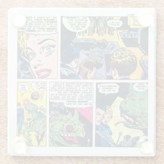 Selbstmordflotte, die von furchtlosen Roboter-Comi Glasuntersetzer (Rückseite)